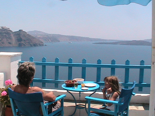 Santorini, Greece relaxing as a family Santorini, Greece relaxing as a family