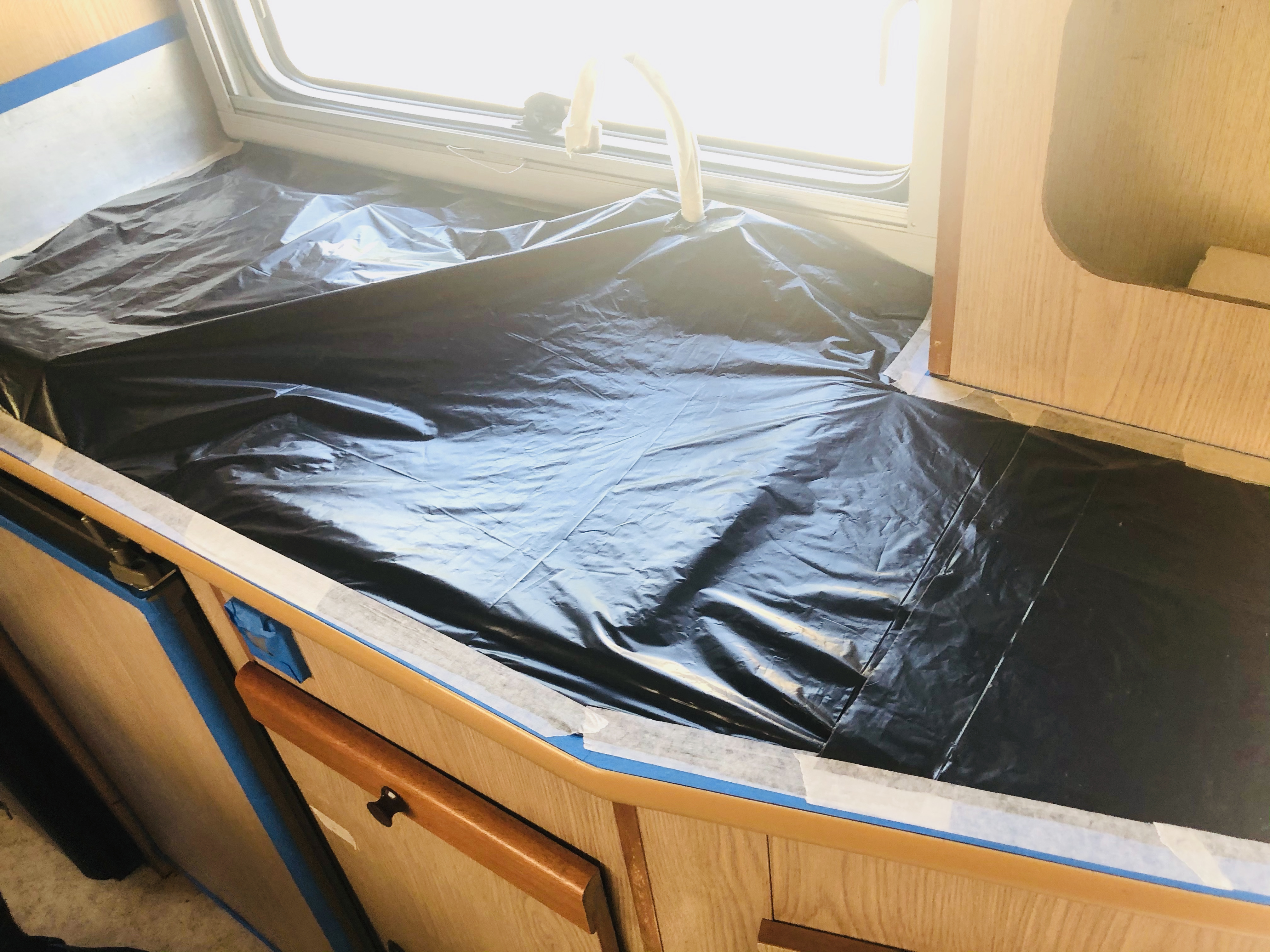 DIY Camper Van Renovation on a Budget - Painting Interior! soultravelers3masking comes first DIY Camper Van Renovation on a Budget - Painting Interior! soultravelers3masking comes first