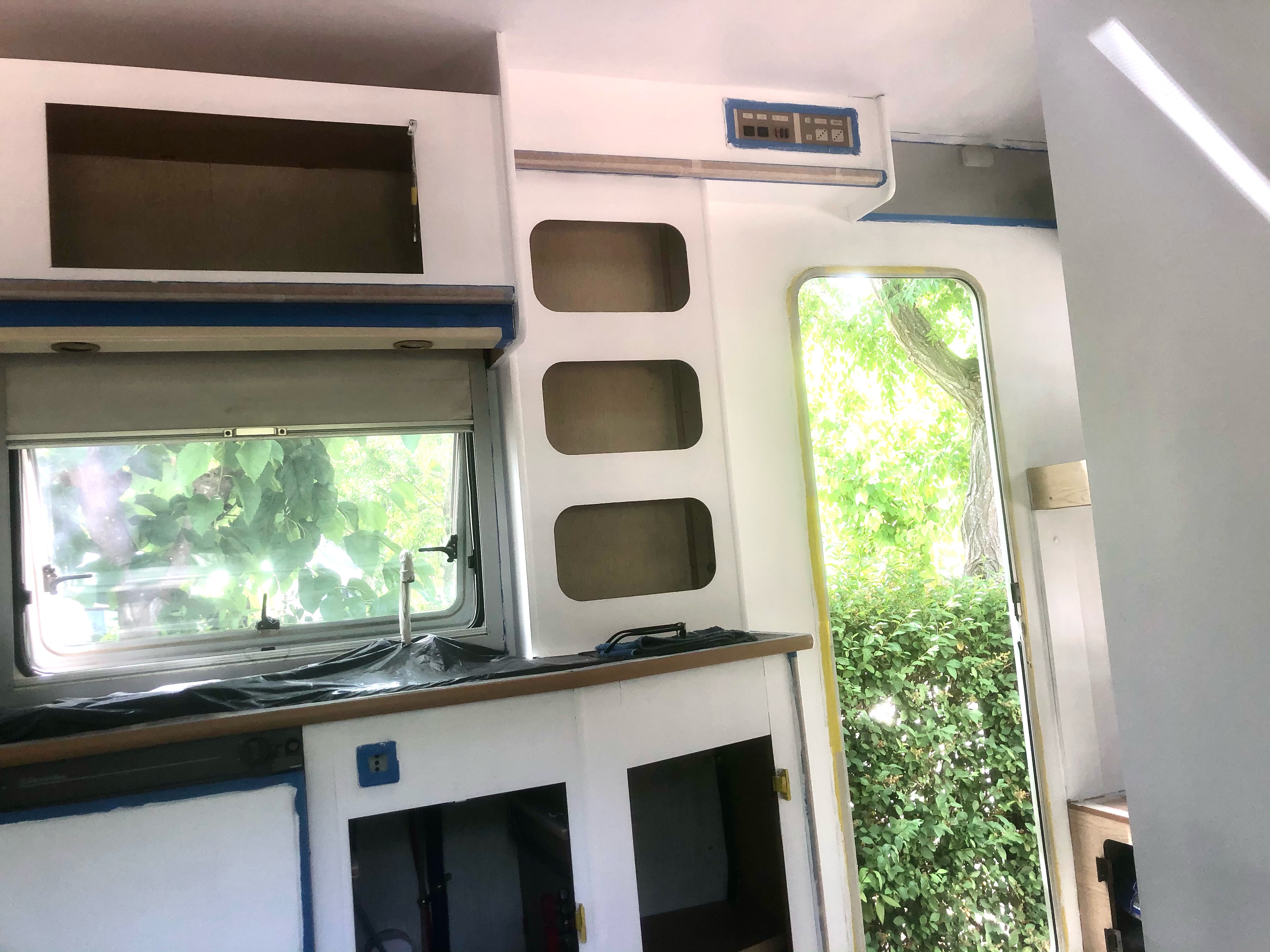 DIY Camper Van Renovation on a Budget - Painting Interior! soultravelers3 vintage rv remodel DIY Camper Van Renovation on a Budget - Painting Interior! soultravelers3 vintage rv remodel