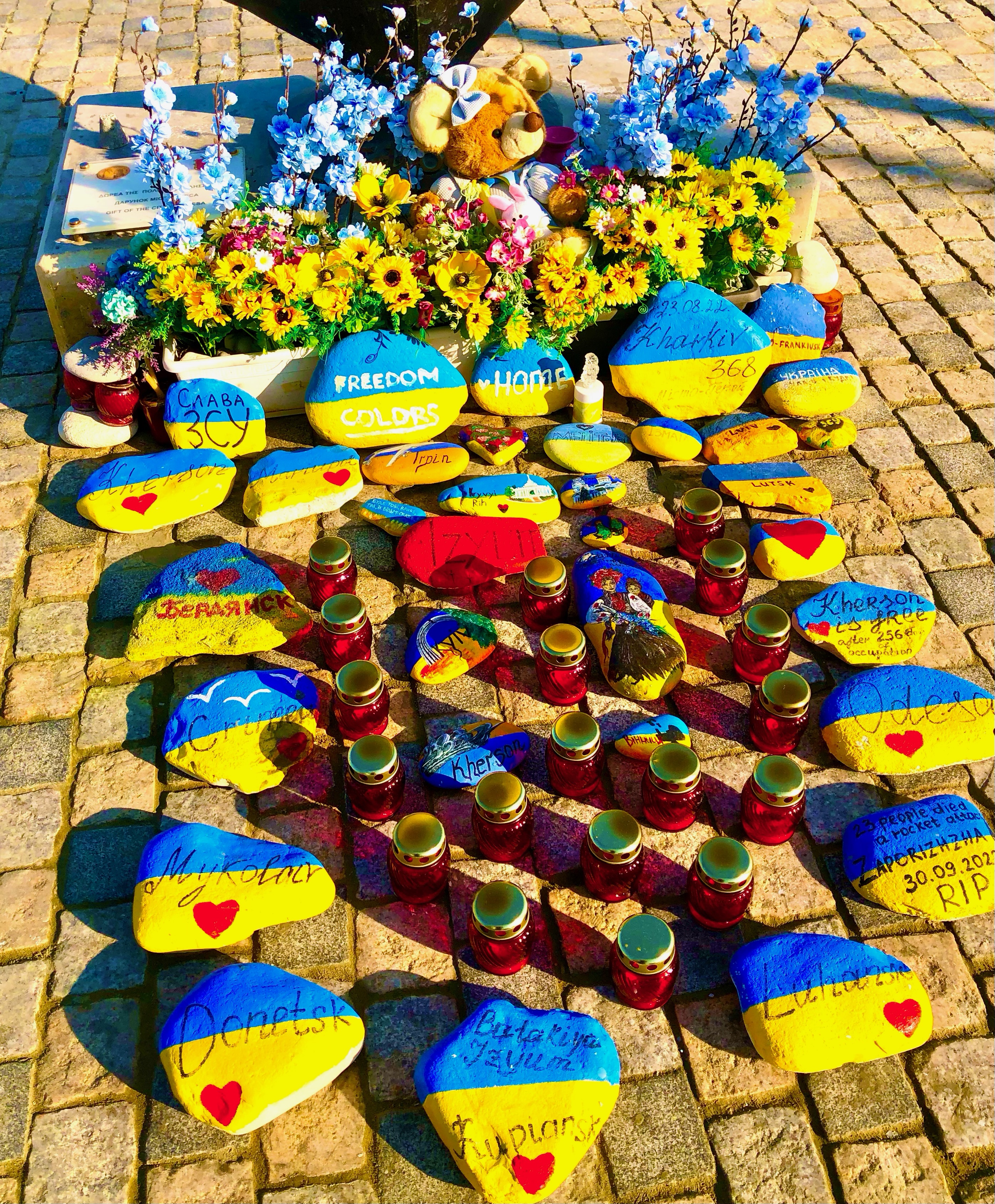 Ukraine Memorial in Cyprus on the beach in Larnaka cyprus Ukraine Memorial in Cyprus on the beach in Larnaka cyprus