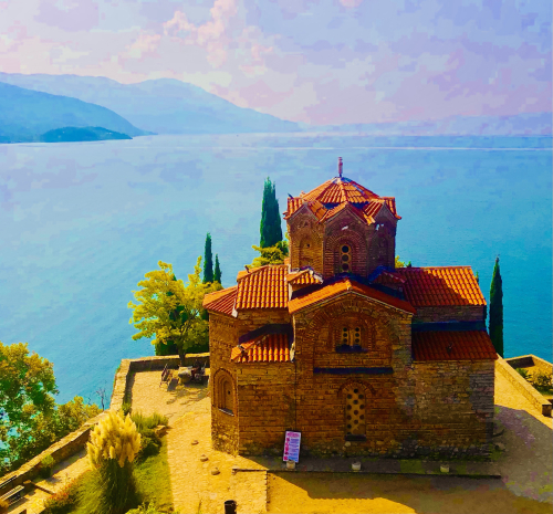 Driving 3 Beautiful European Countries in a Day! Lake Ohrid iconic photo Driving 3 Beautiful European Countries in a Day! Lake Ohrid iconic photo