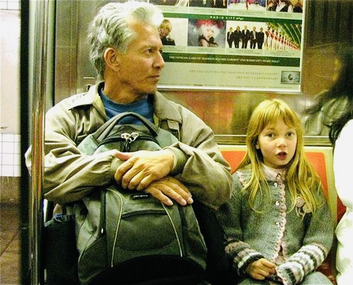 Actress & world traveler Heavenly Reyna at 5 on NYC subway with her dad Actress & world traveler Heavenly Reyna at 5 on NYC subway with her dad